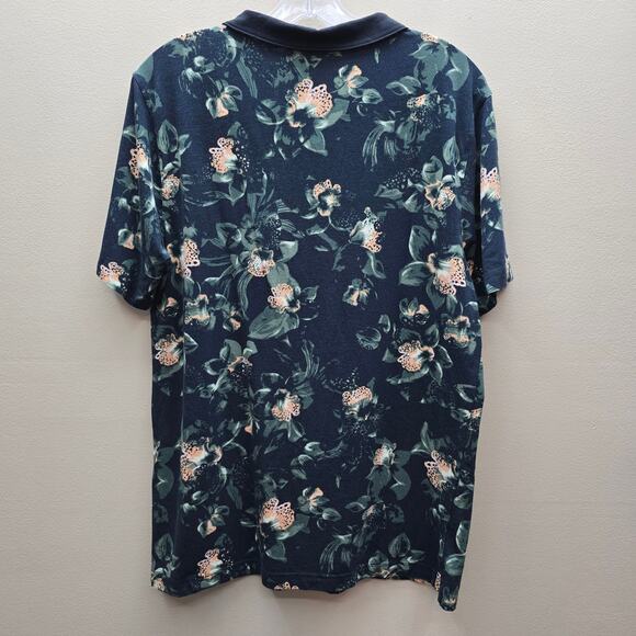 Municipal Sport Utility Gear Floral Jungle Geometric AOP Pattern Polo Medium - Picture 2 of 4